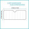 Unbranded Car Windshield Sun Shade Reversible Dual-Layer 24x50 inch -