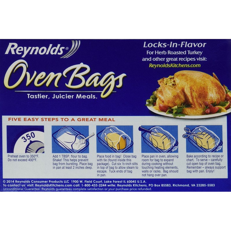 Reynolds 00510 Oven Bags For Turkey, 19" X 23-1/2"