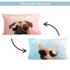 Puppy Kitten Kids Pillowcase 2 Pack EXPRESSIONS Reversible Soft &