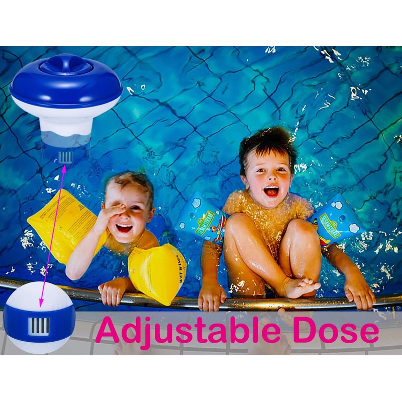 Floating Dispenser Chlorine Tablets Hot Tub Swimming Pool Spa, Floating