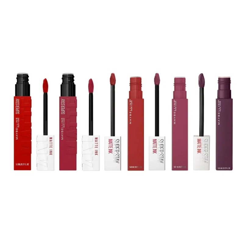 Pack x5 Labiales Liquidos Matte Maybelline De Larga Duración Superstay
