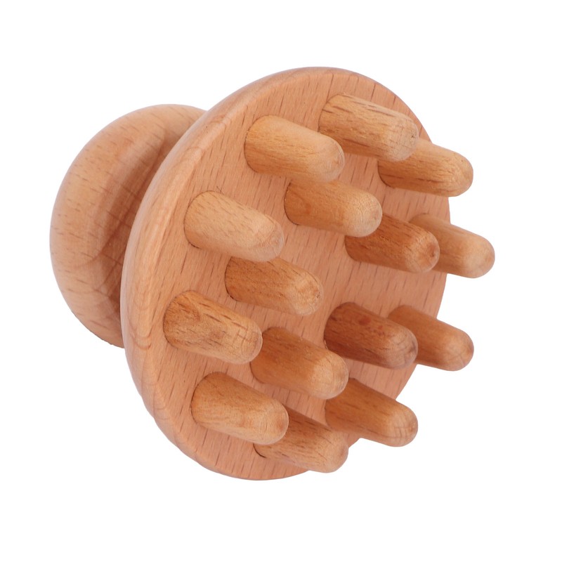 Wood Mushroom Massager Promote Circulation Clear Meridians Portable Manual Massage
