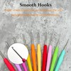 Mdoker 2PCS Small Size Crochet Hook Ergonomic Handle Crochet Hook