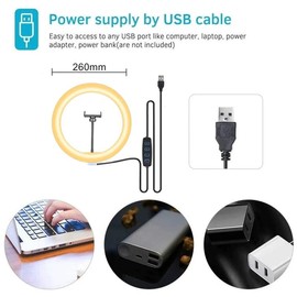 Selfie Ring Lamp Led Ring Light Selfie With Tripod Ring for Selfie Phone Video Photography Lighting for Youtube Phone Holder - Color: With Black Tripod