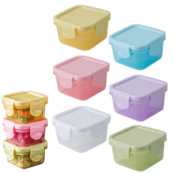 CANCYCC Pack of 6 Small Storage Jars with Lid, 150