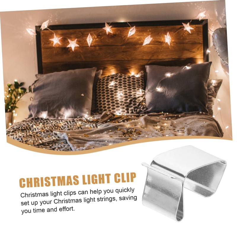 OFFSCH Pack of 50 Christmas Light Hooks Holiday Light Clips