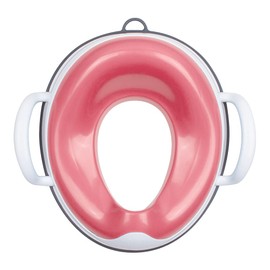 Prince Lionheart Tinkle Trainer SQUISH Toilet Seat - Comfy Toddler Potty Training Toilet Seat with Squishy Top, Sturdy Security Handles, Splash Guard & Non Slip Base - Fits Most Toilets - Coral