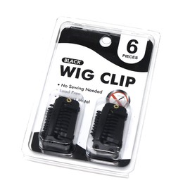 PNK Trend Self Snap On Wig Clip 6PCS (Black), Made in Korea and No Sewing Needed for Hair Extensions