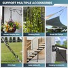 4Pcs M8 304 Stainless Steel Hook & Turnbuckle Hook, 600lbs