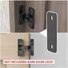 MeBantoo 90 Degree Flip Barn Door Lock Spacer, Heavy Duty