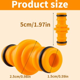 Cxryrzhe 4 Pcs Double Male Hose Connectors Leak-Proof & Durable Double Male Hose End Connector Hose Pipe Connectors for Garden Hose Tap and Garden Irrigation System