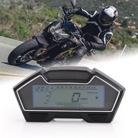 Riloer Universal Motorcycle Speedometer Odometer Tachometer 10000 RPM Speedometer Gauge 199 Mph for Carburetor Motor