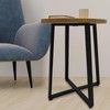 JIANZHUO Round Metal Coffee Table Legs,28 Inch Black Iron Dining