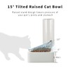 Marchul Tilted Cat Food Bowl with Feeding Mat for Food