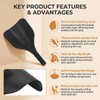 ASTRQLE Black Plastic Barber Salon Face Shield, Hand-Held Hairspray Shield,