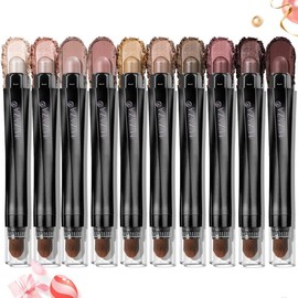 „ÄêHot„ÄëLUXAZA 6PCS / 10PCS Eyeshadow Stick,Shimmer And Matte Brown Metallic Cream Eyeshadow Pencil Crayon with Smudge-proof & Waterproof, Eye Brightener Stick Cream Eyeshadow Stick Set Makeup Cosmetic:_Mauve