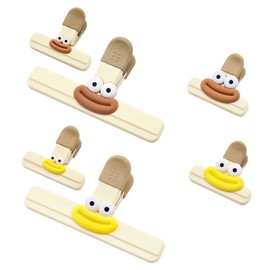 6 Pack Cute Chip Clips, 6 Styles of Food Clips, Wide Foods Snacks Bag Paper Clips, Cute Tight Seal Grips