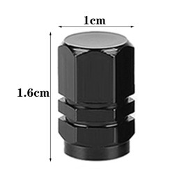 QISF 8 PCS Tire Valve Stem Caps | Aluminum Tire Valve Cap with Rubber Ring | Tyre Dust Caps | Universal Tire Stem Dust Covers Replacement for Cars Bicycle Trucks Motorcycles | Black