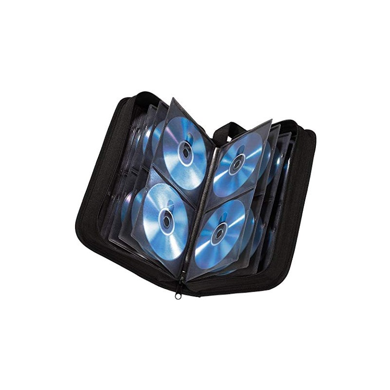 Hama CD wallet for storing 80 CDs/DVDs/Blu-rays, black,00033832