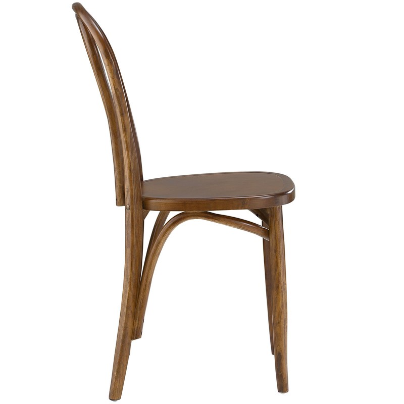 Modway Eon 35" Modern Wood Dining Side Chair in Walnut