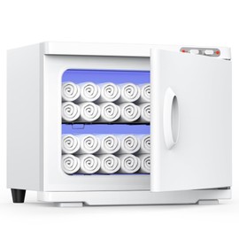 HYTOBP 23L Towel Warmer, Large Hot Towel Warmer for Spa, 2-in-1 Professional Cabinet for Facials Esthetician Beauty Salon and Barber(White)