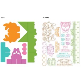 Diamond Press Easter Basket Pop-Up Card 15pc Stamp and 5pc Die Kit 786633