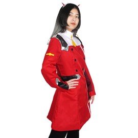 CoolChange Zero Two Cosplay Costume Uniform with Headband for Darling in the FranXX Fans Size: L