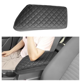 SXCY for 2020-2025 VW Jetta Armrest Cover for Volkswagen Jetta 2025 Accessories 2020-2024 2025 Jetta Center Console Cover 2025 Jetta Middle Console Cover (Black Checkered Pad)