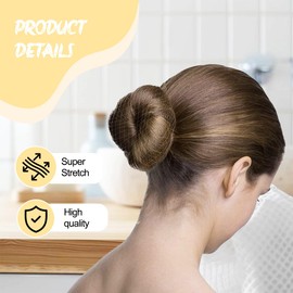 GGUFAY Pack of 20 Invisible Hair Net with 40 Pieces Hairpins, Nylon Hair Nets for Buns, Children's Ballet Hair Bun Shaper, Elastic, Girls Updo Accessories (Gold)