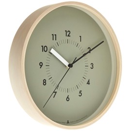 レムノス 掛け時計 アナログ ソソ 一般クォーツ時計 天然色木地 SOSO グレー AWA13-06 GY Lemnos