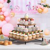 ELITEROO Wooden Cupcake Stand, Tiered Cupcake Display Tower Stand for
