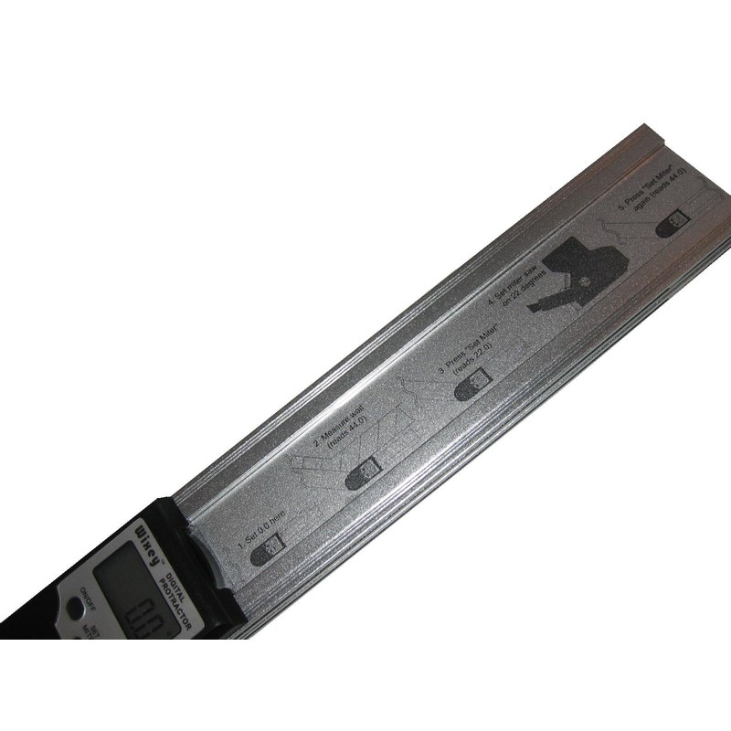 18" (457mm) Wixey Digital Protractor With Miter Function - WR418