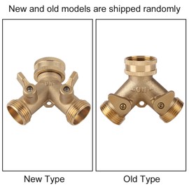 2 Y Distributor 3/4 Inch Male Thread for Garden Tap Household Irrigation with Single Control and Brass Construction for Durability Suitable for Standard Connections
