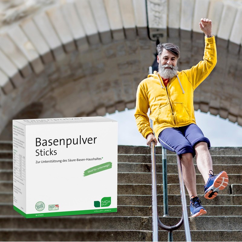 NICApur Base powder sticks - to support the acid-base balance