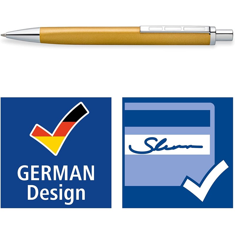 Staedtler 444 M11-3 Triplus Gold Ballpoint Pen, Medium Point, M,