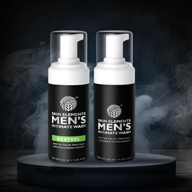 Skin Elements Intimate Wash for Men Combo | Teebaumöl & Menthol | pH-ausgewogenes schäumendes Hygiene-Waschmittel | verhindert Juckreiz, Reizungen und schlechten Geruch | 120 ml | 2 Stück