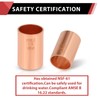 Pro 50-Pack EFIELD 1/2" X 1/2" Copper Slip Coupling, No