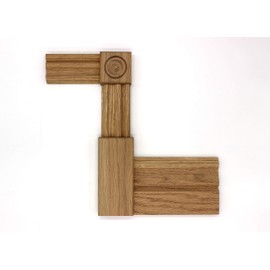 1" x 2 3/4" x 6" Oak Plain Base Block, Trim Molding (1)