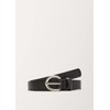 s.Oliver Women's Full Grain Leather Belt - Black (Black 9999)