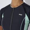 Fila 3132035 Women's Tankini Set, Short Sleeve, Full Zip Tankini