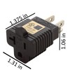 AC WORKS 15 to 20Amp 125Volt T-Blade Adapter (2PK-Compact)