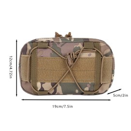 WUYUNTAI Tactical Pouches, Molle Admin Pouches Utility Cell Phone Flashlight Tool Pouch for Tactical Vest Chest Waist Pack Utility Tool Pouch Tactical Bag (Brown)