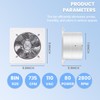 RLOZUI 8 inch Exhaust Fan, 735CFM Wall Mounted Vent Fans,
