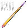 AAProTools Scalpel No 4 Multi Rainbow With 5X Blades
