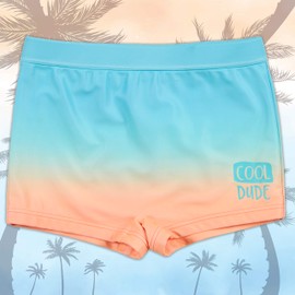Metzuyan Infant Boys Swimming Trunks Shorts Ombre Gradient Aqua 9-12 Months