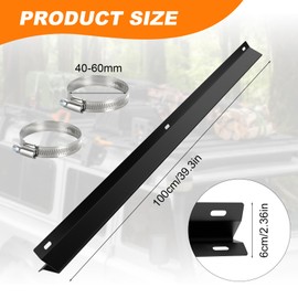 39.37 in Roof Rack Wind Deflector, Van Roof Rack Wind Deflector, Ladder Rack Wind Deflector for Utility/Work Truck and Vans, Reduces Noise