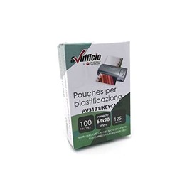 Alevar Laminating Pouches Business Card Size 64 x 98 mm Thickness 250 Micron (2 x 125 Microns) Pack of 100