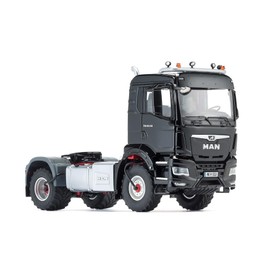 WIKING 077651 MAN TGS 18.510 4x4 BL 2-Axis Tractor, Model Truck, 1:32, Metal/Plastic, from 14 Years, Many Functions, Includes Tyre Pressure Control System, Swivel Grille, Black