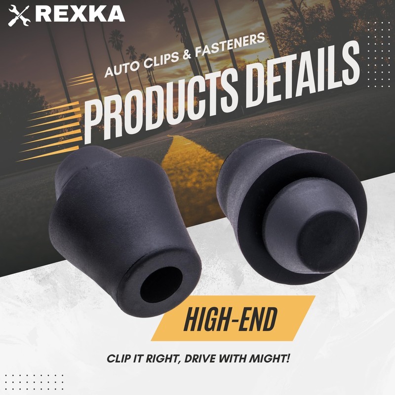 Rexka 5pcs Rubber Bumper Hood Stop Buffer for Nissan Infiniti
