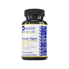 Premier Digest, 60 Capsules, Vegan Product - Vegetarian Source Enzymes, Full Spectrum Digestive Support for Fats, Carbohydrates, Proteins and Dairy   
